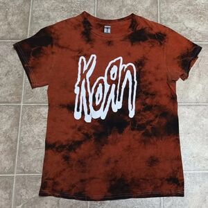 Korn Tie-Dye T-Shirt - Brown and Black